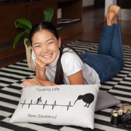 Cojín Lumbar Vida en bicicleta, personalizable de Nueva Zelanda