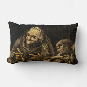 Cojín Lumbar Vieja con esqueleto (muerte) (Francisco Goya)