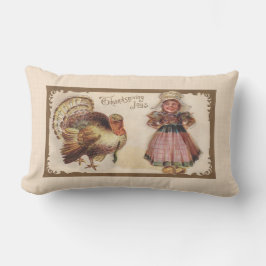 Cojín Lumbar Viejo Día de Acción de Gracias Turquía