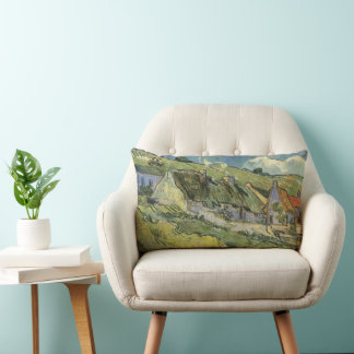 Cojín Lumbar Vincent van Gogh - Cabañas con Techo de Paja
