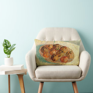 Cojín Lumbar Vincent van Gogh - Naturaleza muerta Cesta de manz