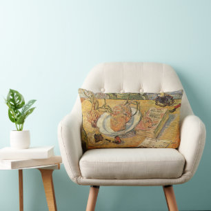 Cojín Lumbar Vincent van Gogh - Naturaleza muerta con tablero d