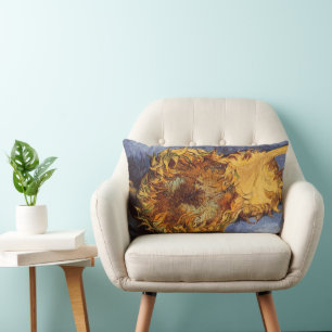 Cojín Lumbar Vincent van Gogh - Naturaleza muerta: Dos girasole