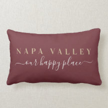 Vino Napa Valley Feliz Lumbar Pillow