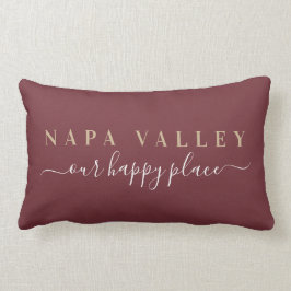 Cojín Lumbar Vino Napa Valley Feliz Lumbar Pillow