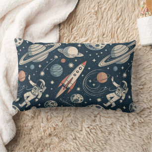 Cojín Lumbar Vintage Blue Galaxy