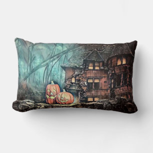 Cojín Lumbar Vintage Fall calabazas otoño color agua Thor