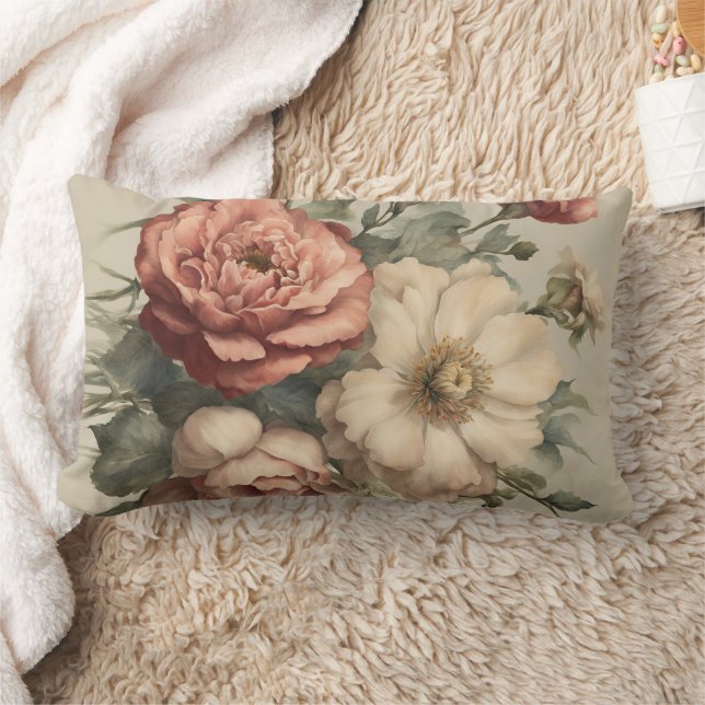 Cojín Lumbar Vintage Floral (Manta)