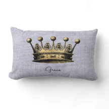 Vintage Gold Crown Lavender Personalizado Textos D