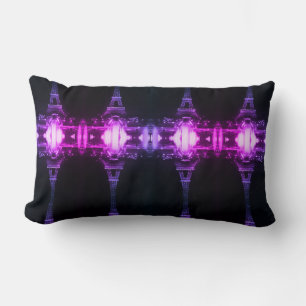 Cojín Lumbar Vintage Paris Fontains Tower Eiffel noche Throw Pi