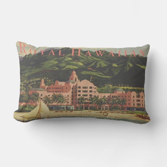 Cojín Lumbar Vintage Royal Hawaian Lumbar Pillow (Anverso)