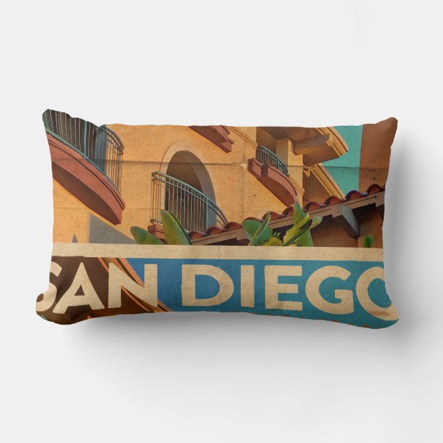 Cojín Lumbar Vintage San Diego Lumbar Pillow (Anverso)