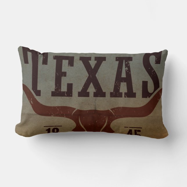Cojín Lumbar Vintage Texas Cowboy Lumbar Pillow (Anverso)