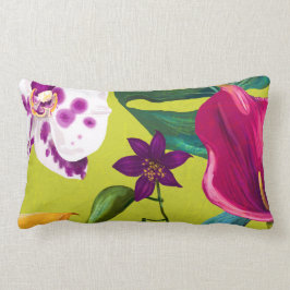 Cojín Lumbar Vintage Tropical Flower Lumbar Pillow