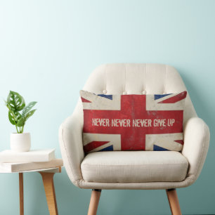 Cojín Lumbar Vintage United Kingdom Flag Pillow