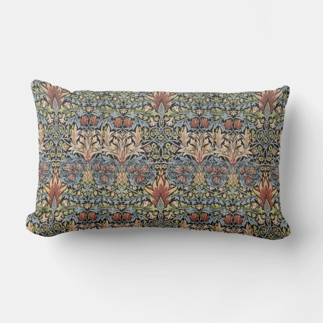 Cojín Lumbar Vintage William Morris Snakehead (Anverso)