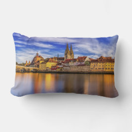 Cojín Lumbar Vista panorámica del río Regensburg