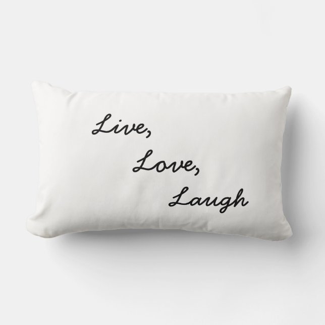 Cojín Lumbar Viva, amor, rie Pillow (Anverso)