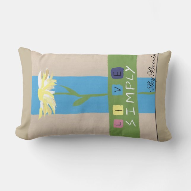 Cojín Lumbar vivir simplemente (Anverso)