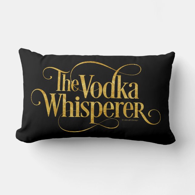 Cojín Lumbar Vodka Whisperer (Anverso)