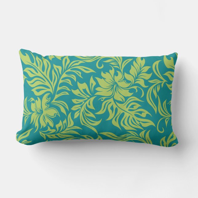 Cojín Lumbar Waikiki Hibiscus Hawaii Reversible Lumbar Pillow (Anverso)
