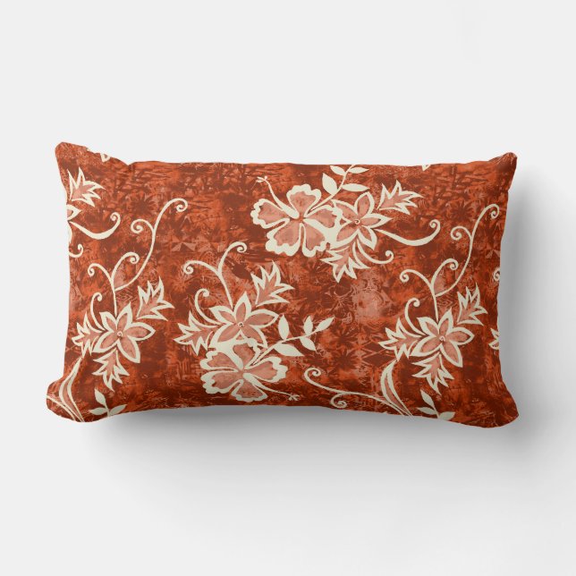 Cojín Lumbar Waimanalo Hawaiano Hibiscus Lumbar Pillows (Anverso)