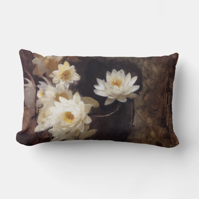 Cojín Lumbar Water Lilies (por Abbott Henderson Thayer) (Anverso)