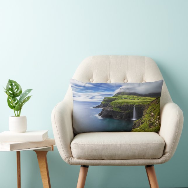 Cojín Lumbar Waterfalls | Faroe Islands, Denmark (Silla)
