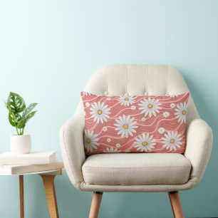 Cojín Lumbar Wavy Pink Daisies 