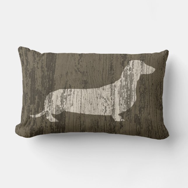 Cojín Lumbar Weathered Dachshund (Anverso)