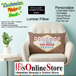 Cojín Lumbar Welcome to Fabulous Las Vegas Nevada Trendy Memory