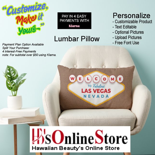 Cojín Lumbar Welcome to Fabulous Las Vegas Nevada Trendy Memory (Welcome to Fabulous Las Vegas Nevada Trendy Memory Lumbar Pillow.
)