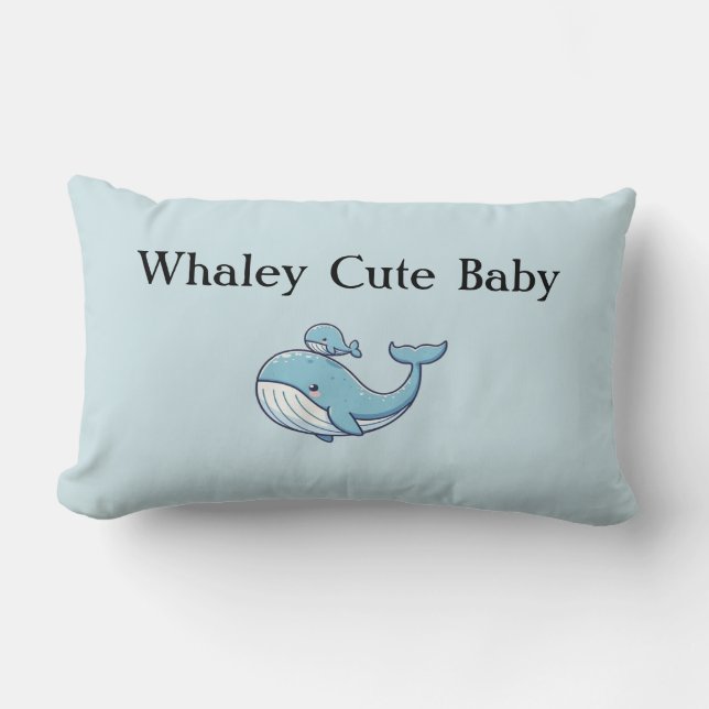 Cojín Lumbar Whaley Cute Baby (Anverso)