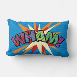 Cojín Lumbar WHAM ZAP Funny Moderno Guay Comic Book Pop Art
