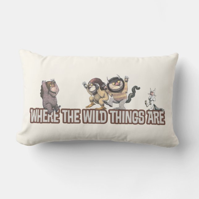 Cojín Lumbar Where the Wild Things Are Characters on Logo (Anverso)