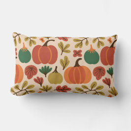 Cojín Lumbar Whimsical Call Fall Halloween Calabaza Seamle