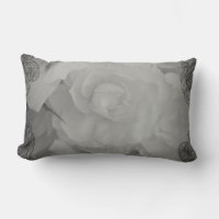 White Begonia Pillow