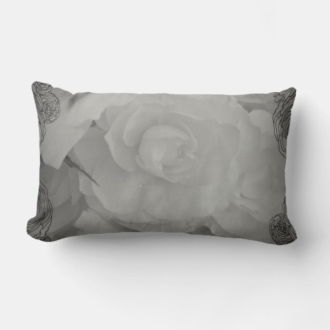 Cojín Lumbar White Begonia Pillow (Anverso)