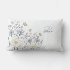 Cojín Lumbar Wildflowers and butterfly