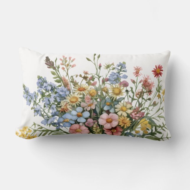 Cojín Lumbar Wildflowers Lumbar Throw Pillow (Anverso)