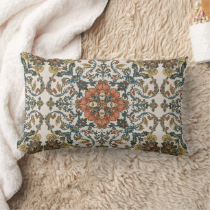 Cojín Lumbar William Morris El Pavo Real Arte Nuevo Vintage