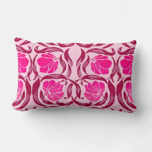 Cojín Lumbar William Morris Pimpernel, Fuchsia y rosa claro