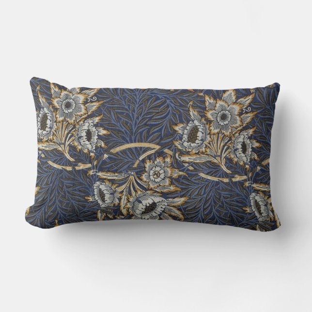 Cojín Lumbar william morris tulip and willow tapestry pattern (Anverso)
