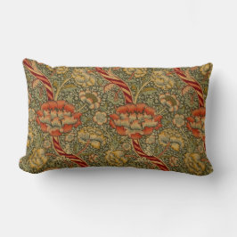 Cojín Lumbar William Morris Wandle English Floral Damask Design