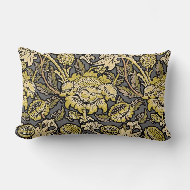 Cojín Lumbar William Morris Wey Floral Wallpaper (Anverso)