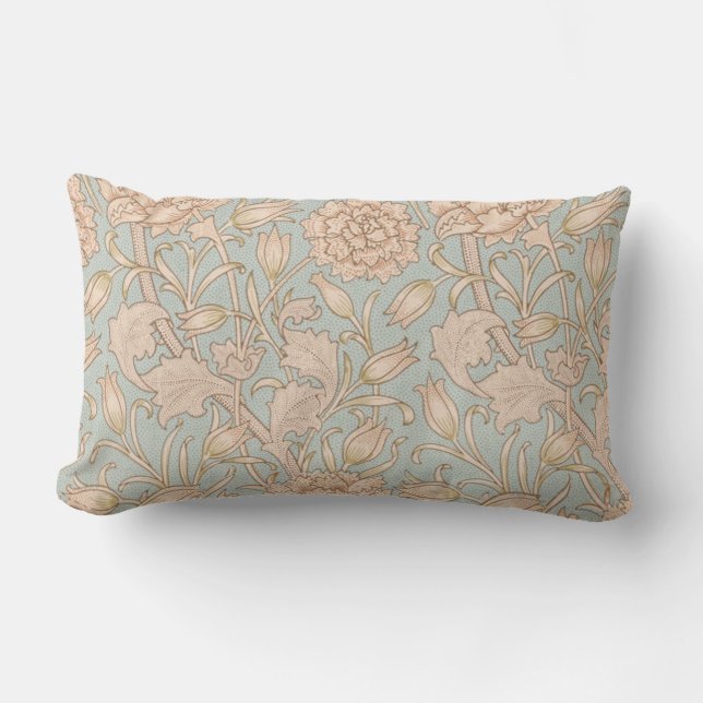 Cojín Lumbar William Morris Wild Tulip Flower Floral Design (Anverso)
