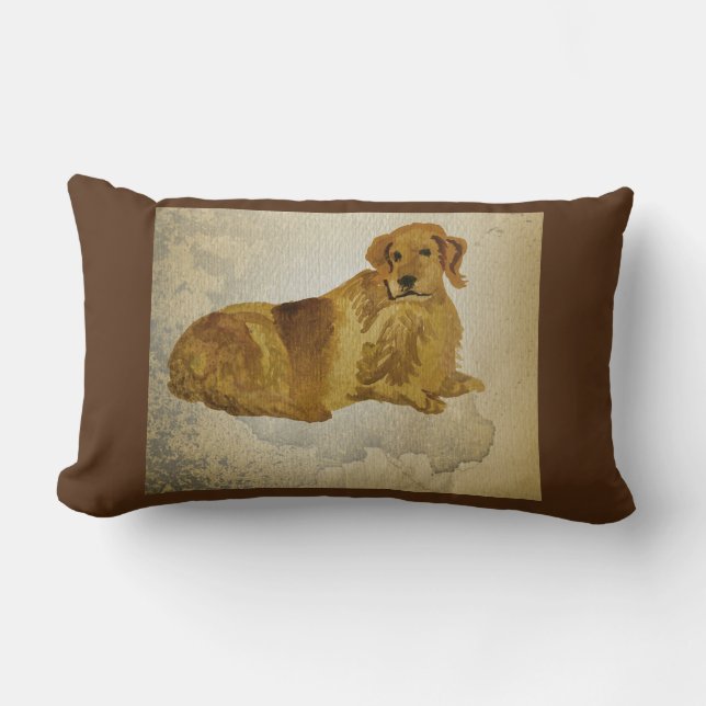 Cojín Lumbar Willoughby The Golden Retriever (Anverso)