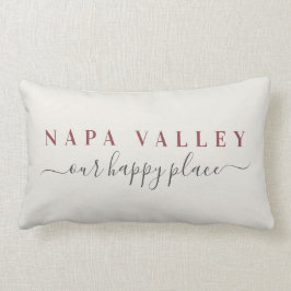 Cojín Lumbar Wine Napa Valley Happy Place Lumbar Pillow