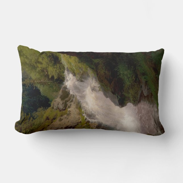 Cojín Lumbar Winona Falls (US Landscape) (por Hermann Herzog) (Anverso)