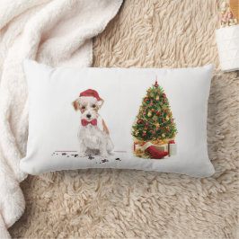 Cojín Lumbar Wire Haired Jack Russell Funny Navidades Dog